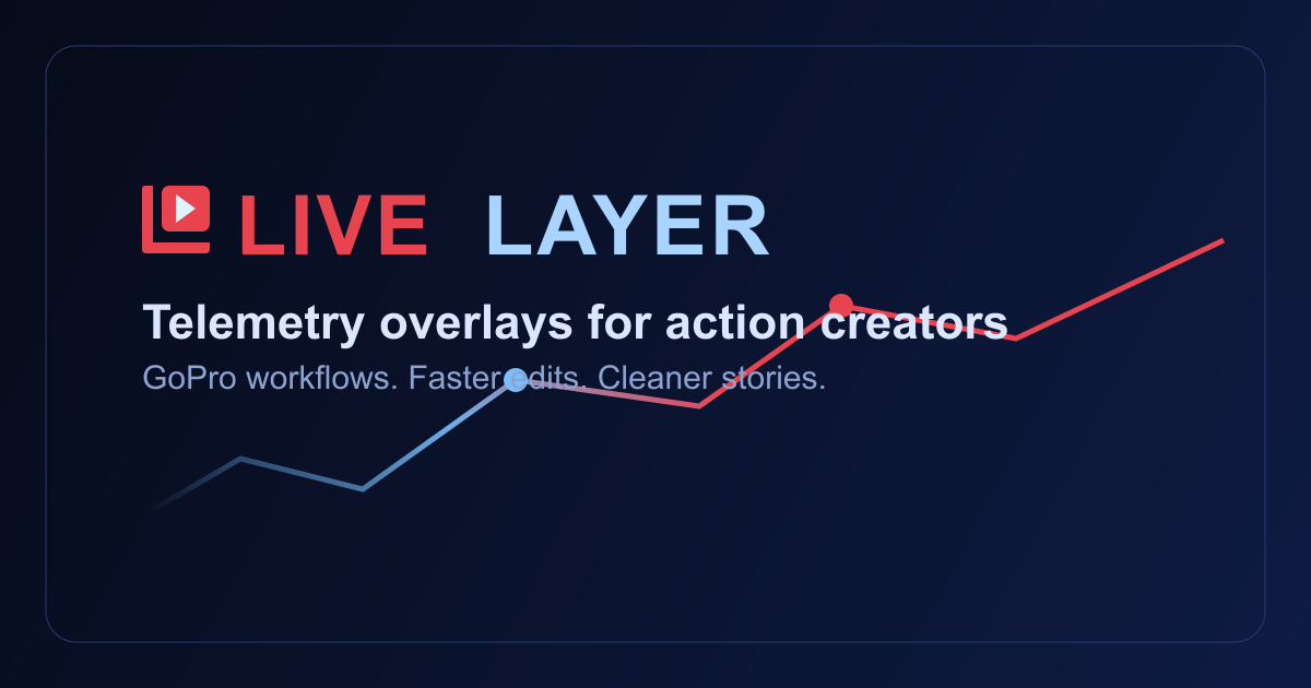 Telemetry Overlay Categories for GoPro Creators | LiveLayer